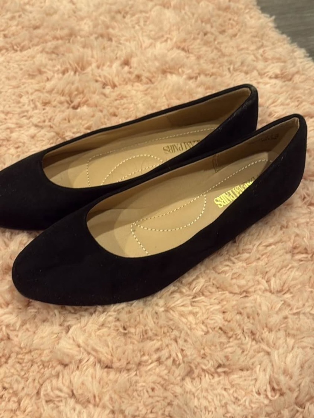 Women's Black Suede Ballet small heels